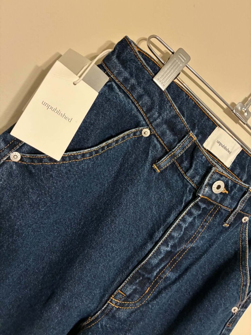 Unpublished Anthropologie Women's 24 Dark Wash Denim Cargo Jeans NWT 70% off